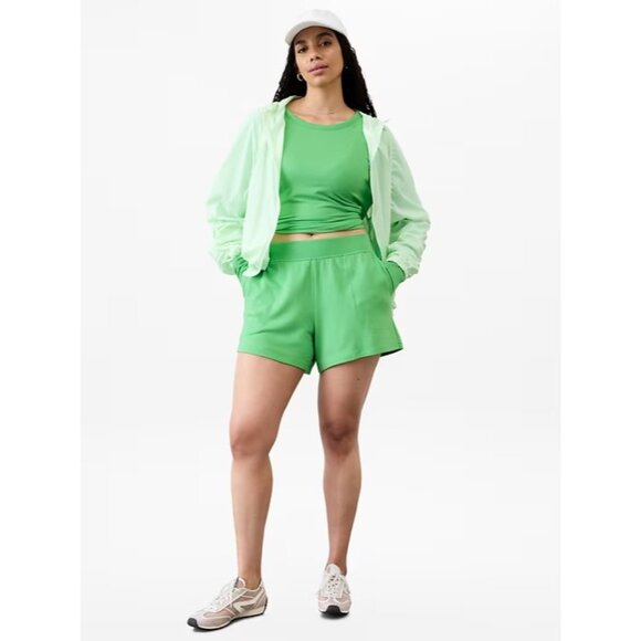 Athleta S Coaster Luxe Recover High Hip Sweatshirt Valley Green Small - Picture 5 of 6